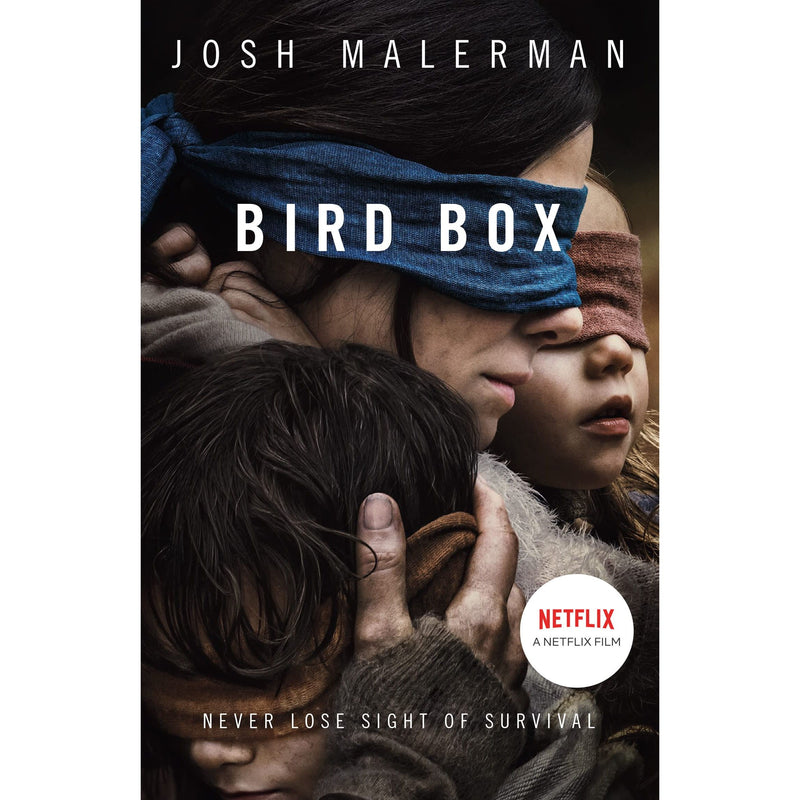 Paperback of Bird Box by Josh Malerman, a bestselling psychological thriller novel from HarperVoyager with a cover image.