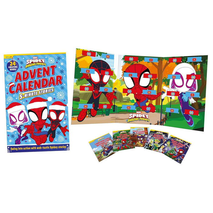 Marvel Spidey and his Amazing Friends: Advent Calendar 5-Minute Stories by Walt Disney - The Book Bundle