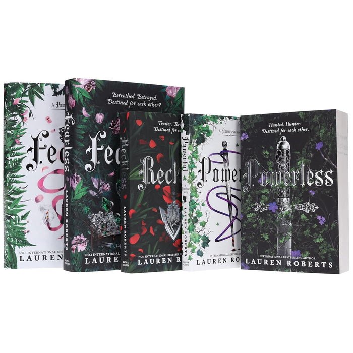 The Powerless Trilogy By Lauren Roberts 5 Books Collection Set (Fearful (HB), Fearless (HB), Powerless, Powerful & Reckless) - The Book Bundle