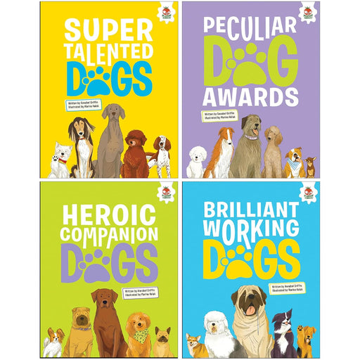 Set of four paperback books from the Dogs: Heroic Companion series by Annabel Griffin, featuring dog-themed fiction stories.