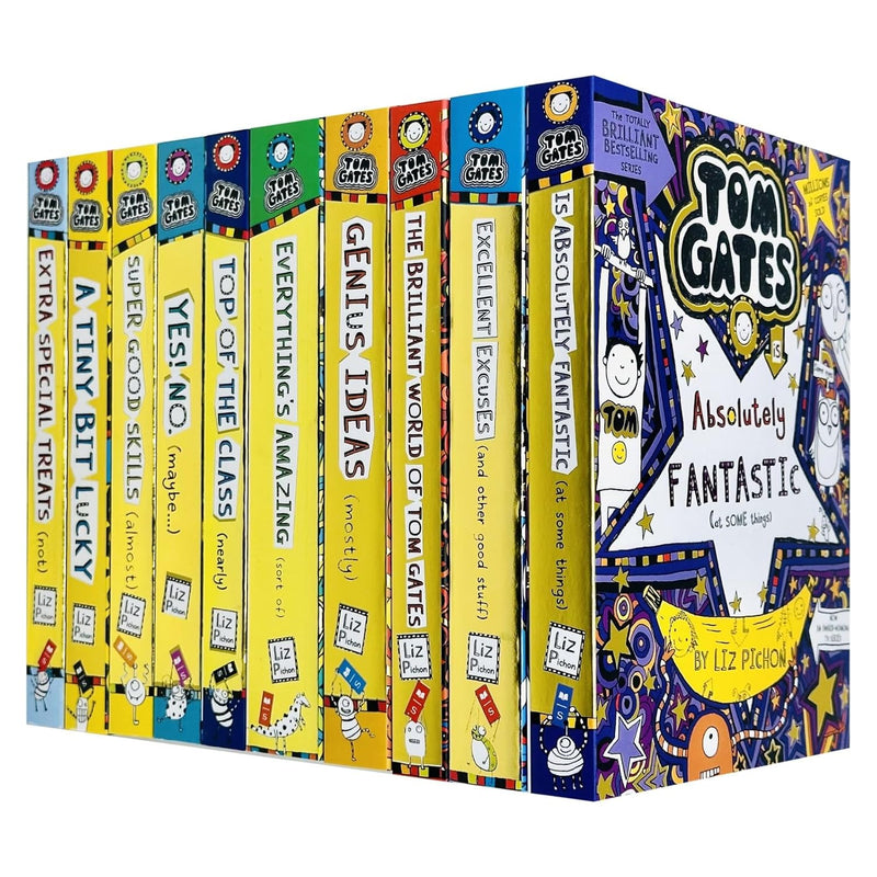 Tom Gates Series 1 & 2: 10 Books Collection Set By Liz Pichon - The Book Bundle