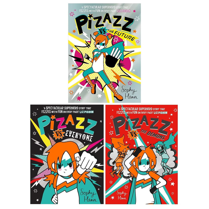 Sophy Henn Pizazz Series 3 Books Set Vol 4-6 (Pizazz vs The Demons, Pizazz vs Everyone, Pizazz vs The Future) - The Book Bundle