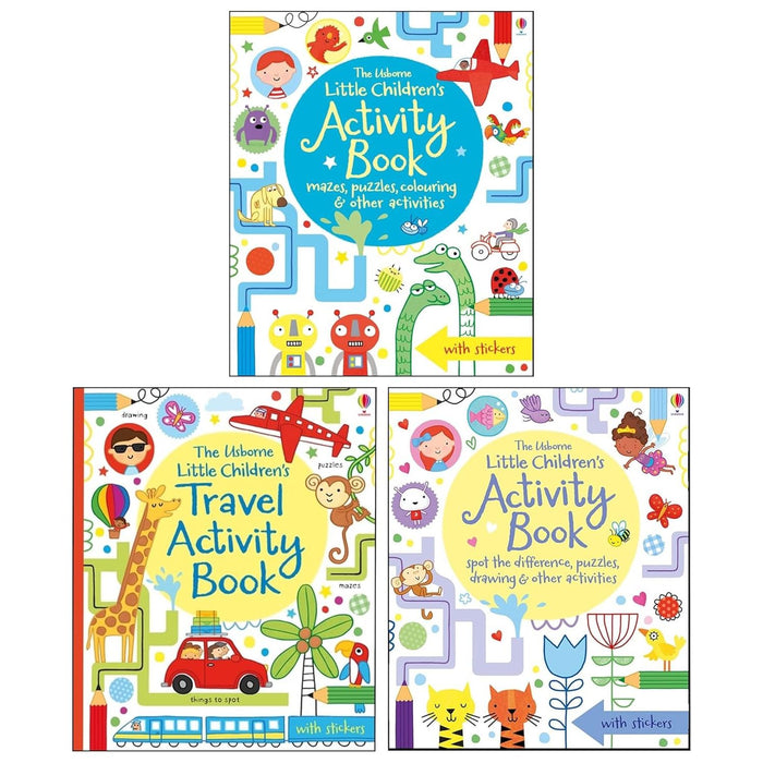 Usborne Little Childrens Activity By James Maclaine & Lucy Bowman 3 Books Collection Set - The Book Bundle