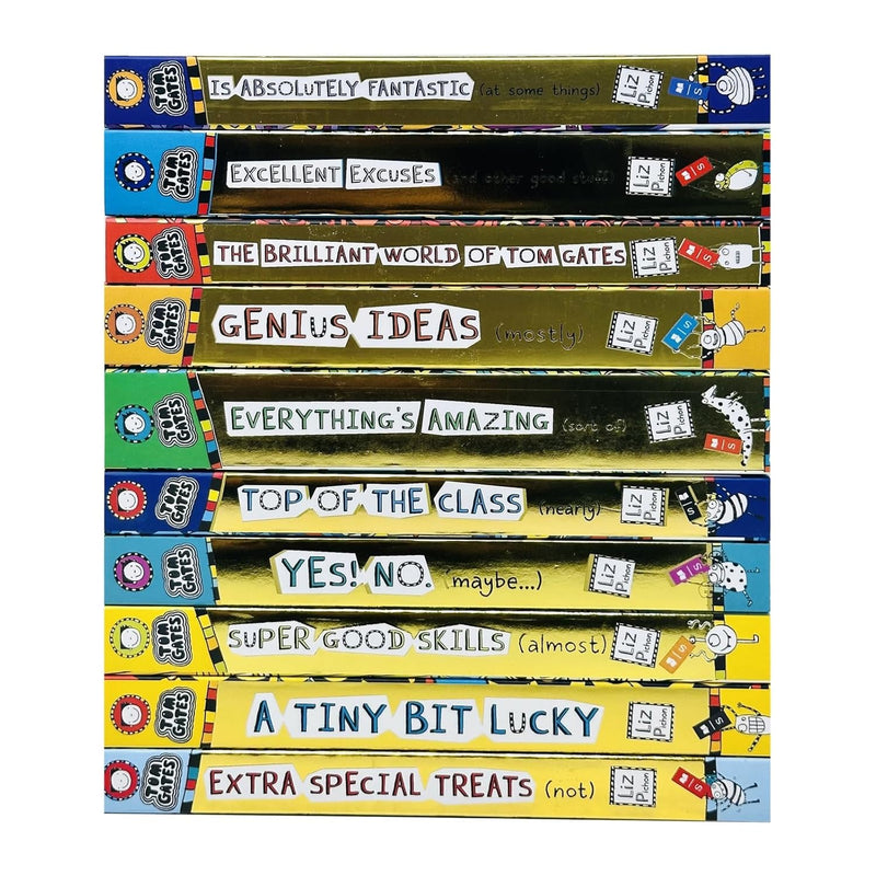 Tom Gates Series 1 & 2: 10 Books Collection Set By Liz Pichon - The Book Bundle
