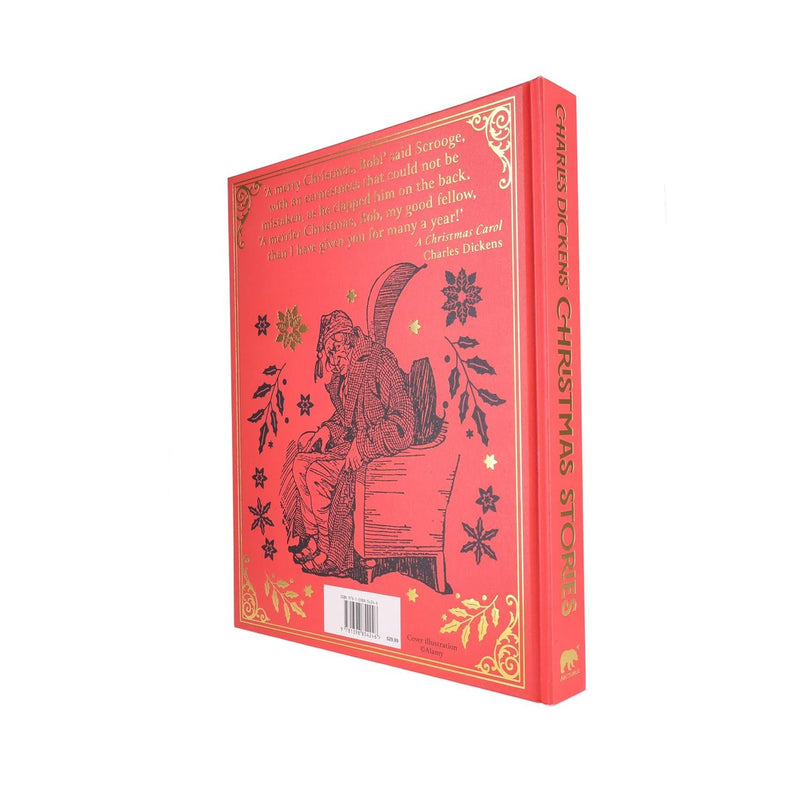 Hardcover of Charles Dickens' Christmas Stories from Arcturus Epic Classics, featuring a detailed cover design.