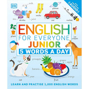DK 5 Words a Day series set with French and Italian language books for children, featuring colorful covers and engaging illustrations.