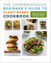 Set of three plant-based cookbooks from Sattvik Kitchen by Ella Risbridger, Dr. Hansaji Yogendra, and Jackie Sobon, featuring healthy recipes.