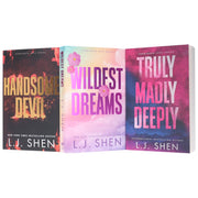 Set of three L.J. Shen Forbidden Love Series books including Truly Madly Deeply, Wildest Dreams, and Handsome Devil by Hachette UK