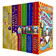 Seven paperback Jacqueline Wilson fiction books from the Penguin Ltd collection, featuring colorful cover art and classic story titles.