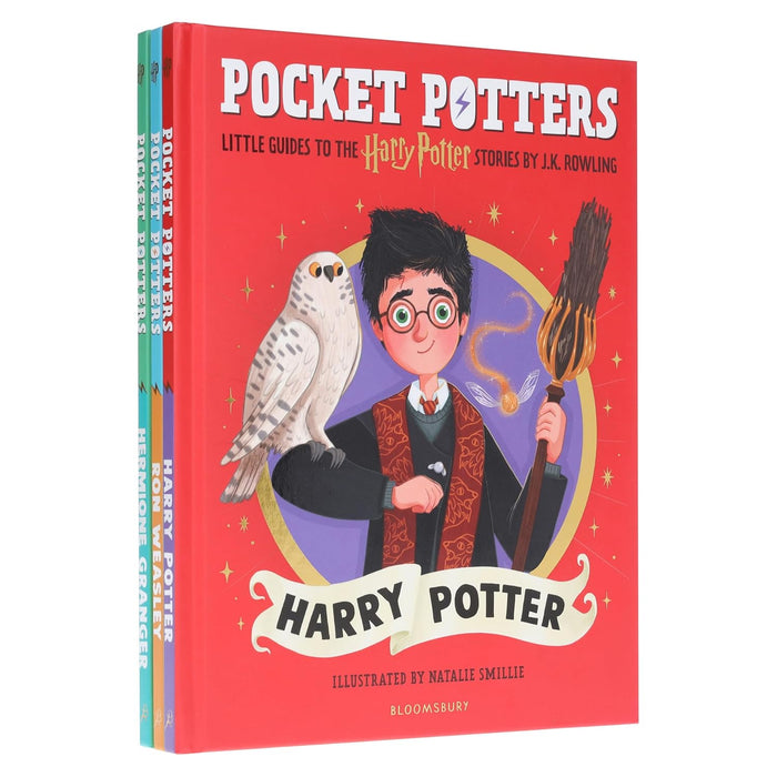 Harry Potter: Pocket Potters by J.K. Rowling Illustrated 3 Books Collection Set (Harry Potter, Ron Weasley & Hermione Granger) - The Book Bundle