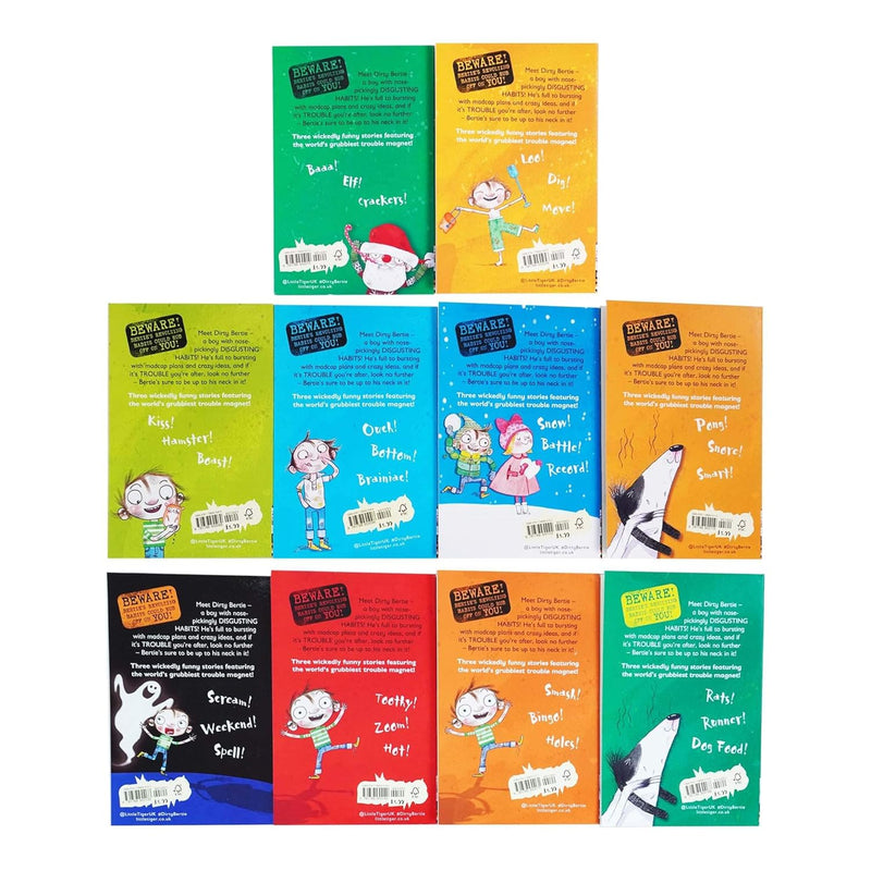 Dirty Bertie - Series 2 - David Roberts 10 Books Collection Set (Rats, Smash, Kiss, Pong, Scream, Loo, Ouch, Crackers, Snow, Toothy) - The Book Bundle