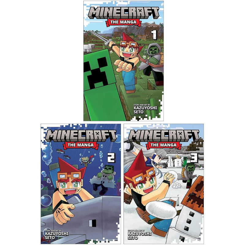 Minecraft: The Manga Volume 1-3 by Kazuyoshi Seto 3 Books Collection Set - The Book Bundle