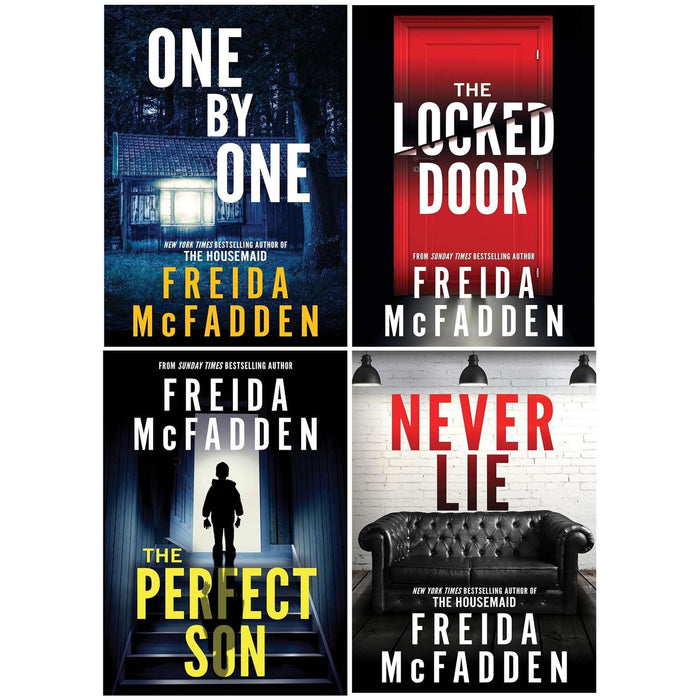 Freida McFadden 4 Books Collection Set (The Perfect Son, One By One, The Locked Door and Never Lie) - The Book Bundle