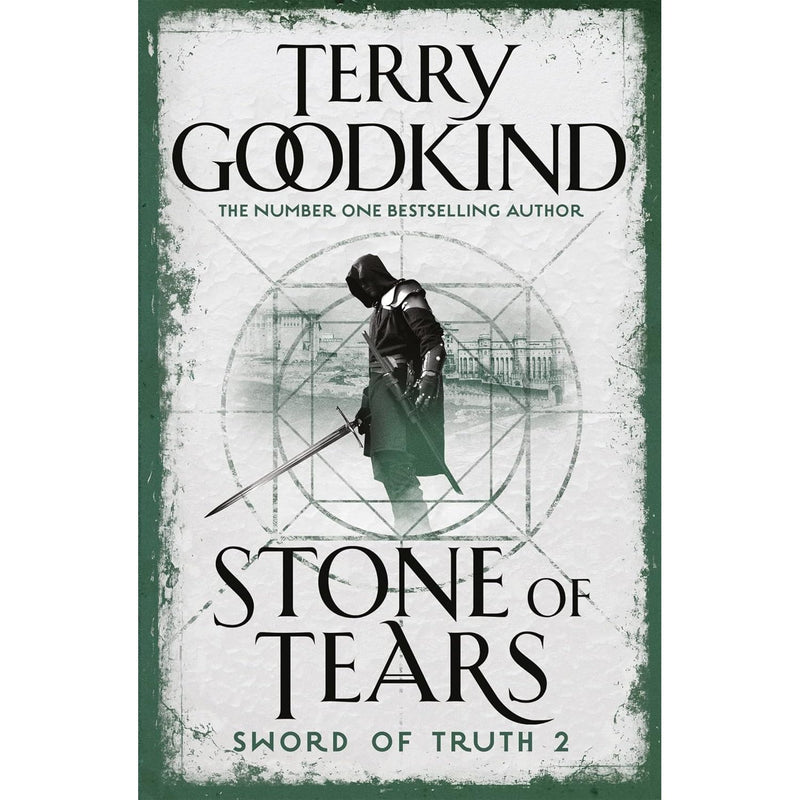 Paperback copy of "Stone of Tears," second book in The Sword of Truth series by Terry Goodkind, published by Gollancz.