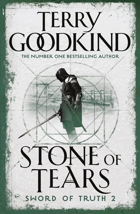 Paperback copy of "Stone of Tears," second book in The Sword of Truth series by Terry Goodkind, published by Gollancz.