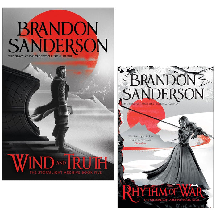 The Stormlight Archive Series (Book 4 & 5) by Brandon Sanderson 2 Books Collection Set (Wind And Truth [Hardback], Rhythm of War) - The Book Bundle