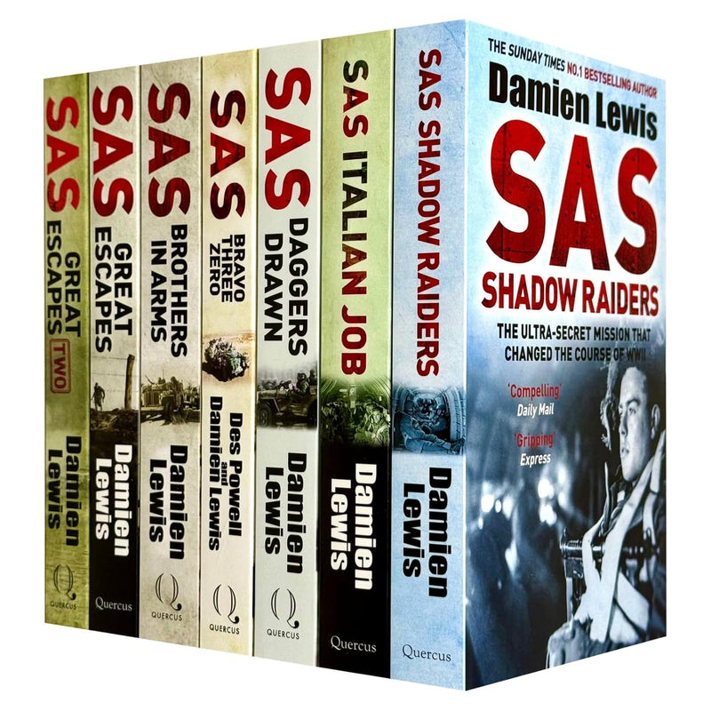 Damien Lewis Collection 7 Books Set In GIFT SLIPCASE - SAS Series (Great Escapes Two, Great Escapes, Brothers in Arms, Bravo Three Zero, Daggers Drawn, Italian Job & Shadow Raiders) - The Book Bundle