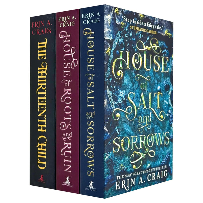 Erin A. Craig collection set featuring three young adult books by Rock the Boat Ltd, with colorful book covers stacked together.