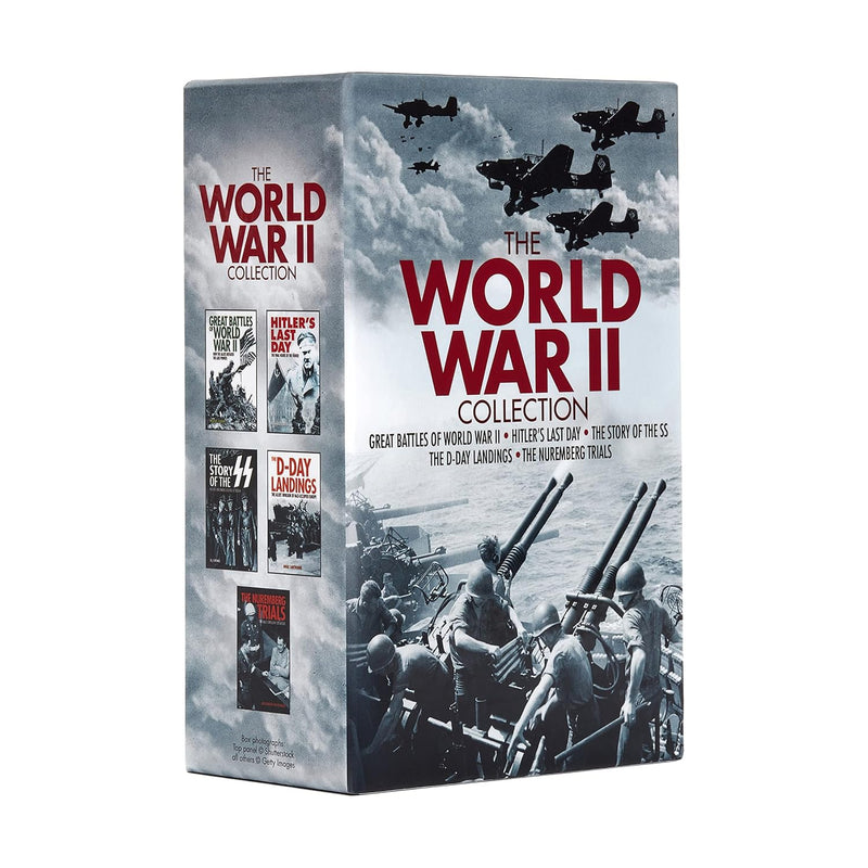 Box set of five World War II nonfiction books by Arcturus Publishing, featuring titles by Nigel Cawthorne and Alexander Macdonald.