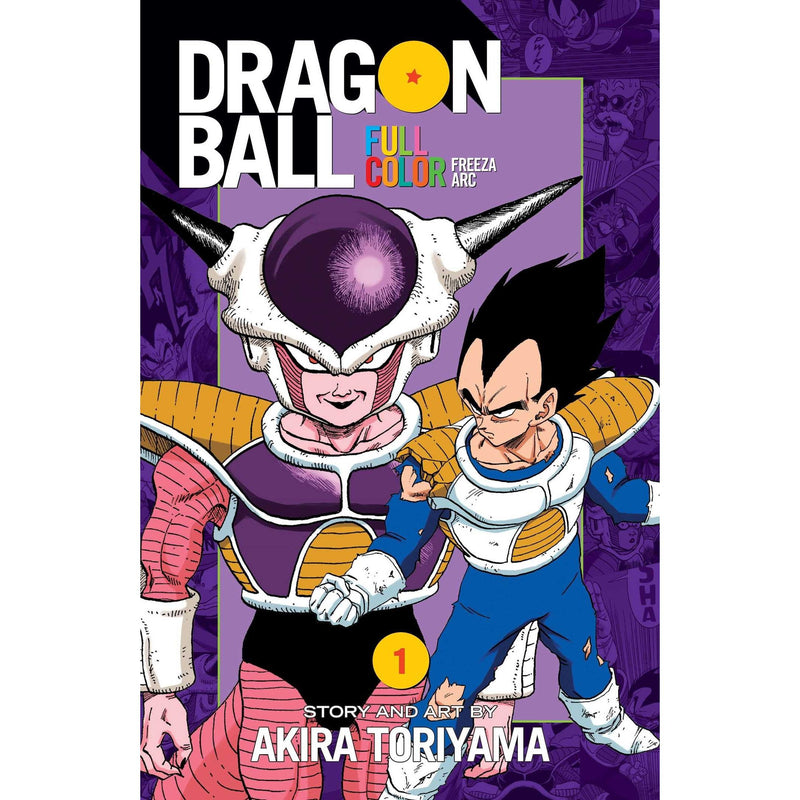 Full color Dragon Ball Freeza Arc Vol. 1 paperback by Akira Toriyama, featuring vibrant cover art from VIZ Media LLC.