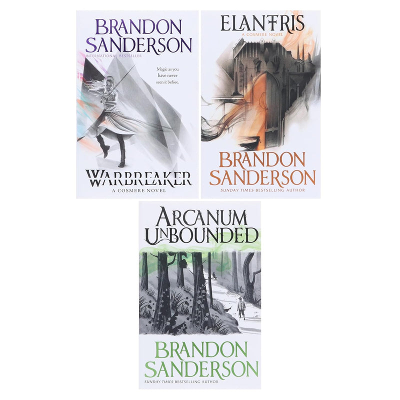 Brandon Sanderson 3 Books Collection Set (Arcanum Unbounded, Elantris & Warbreaker) - The Book Bundle