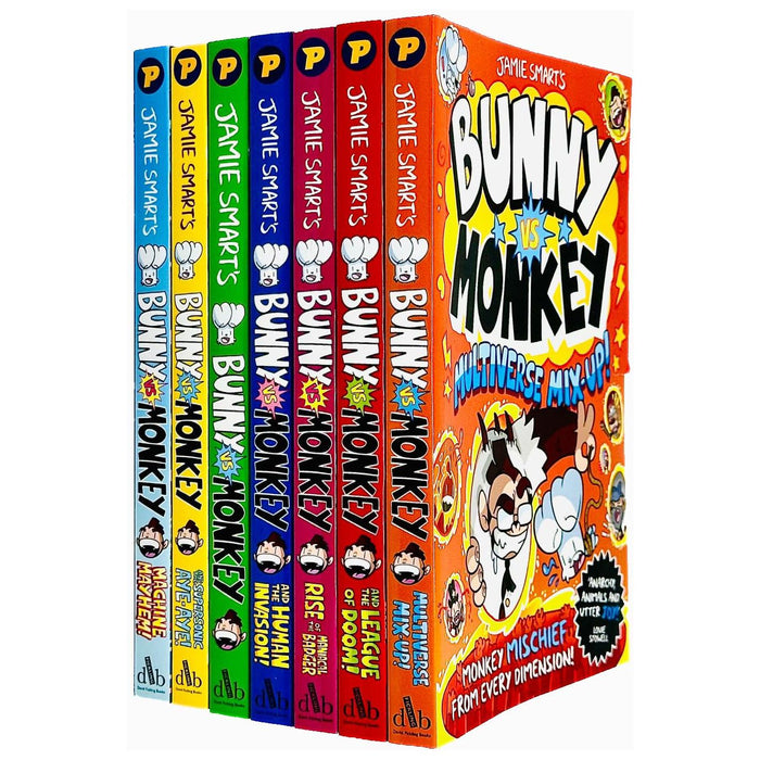 Jamie Smart Bunny vs Monkey 7 Books Collection Set (The Human Invasion, Rise of the Maniacal Badger) - The Book Bundle