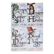 Robin Hobb Rain Wilds Chronicles 4-book paperback collection by HarperVoyager, featuring fantasy fiction covers.