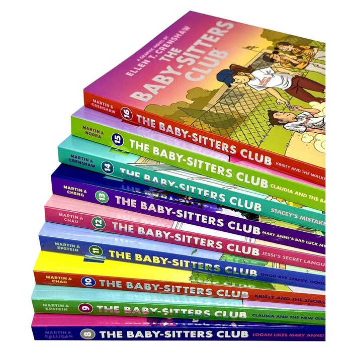 BabySitters Club Graphix 8-16 Collection 9 Books Set By Ann M. Martin (Logan Likes Mary Anne!, Claudia and the New Girl,Kristy and the Snobs) - The Book Bundle