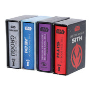 Set of four Star Wars tiny paperback books by Insight Editions, featuring the Sith, legendary women, Jedi, and Grogu characters.