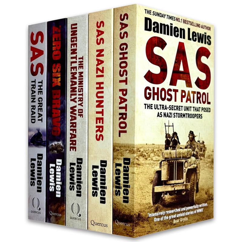 Sas Ghost Patrol & Sas Nazi Hunters 5 Books Collection Set By Damien Lewis - Non Fiction - Paperback