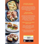 High-quality image of a cookbook titled "PING!" by Justine Pattison featuring colorful recipe pages and culinary tips.