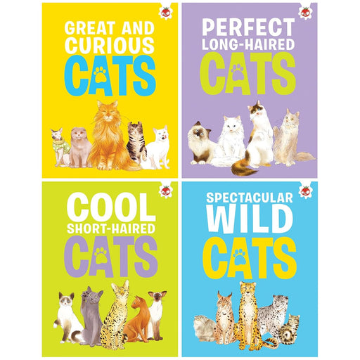 Children's Cats Series 4 books collection set by Eliza Jeffery, non-fiction paperback about cats for young readers.