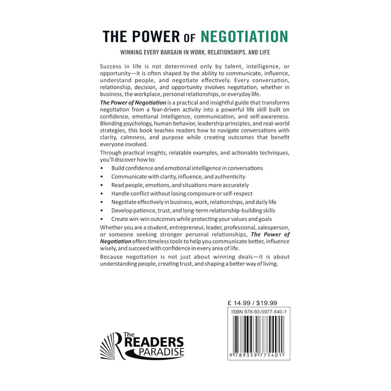 The Power Of Negotiation By Rachit Ribhu - Non Fiction Business Book - Paperback
