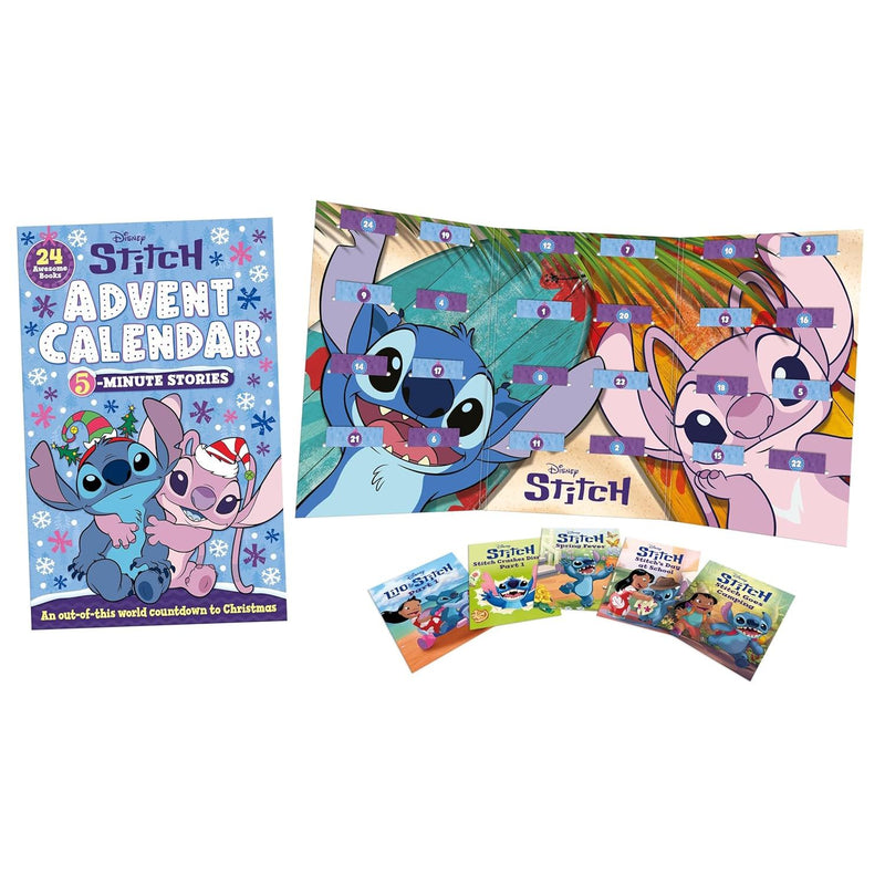Disney Stitch: Advent Calendar 5-Minute Stories by Walt Disney - The Book Bundle