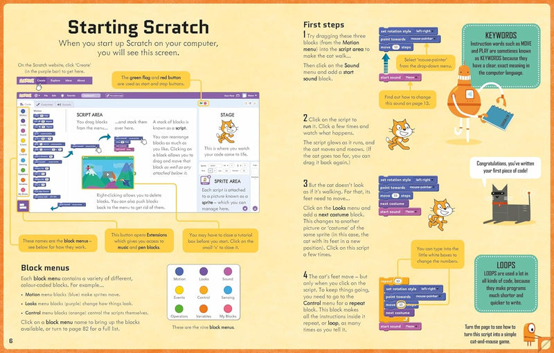 Coding for Beginners: Using Scratch by Rosie Dickins & Jonathan Melmoth - Non Fiction - Spiral-Bound