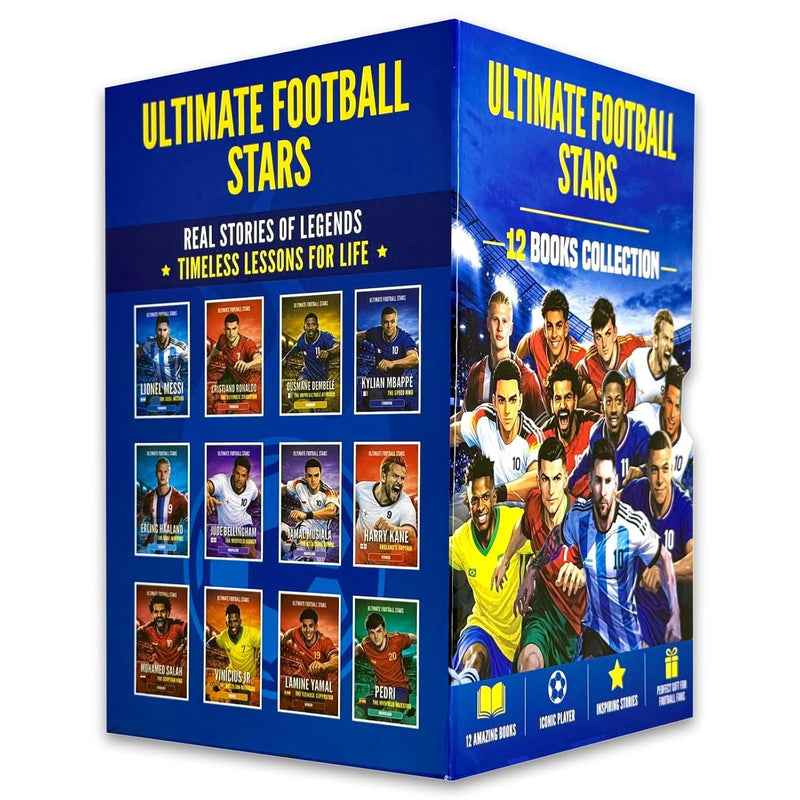 Ultimate Football Stars Box Set - Messi, Ronaldo, Mbappé And More 12 Books Collection Set - Non Fiction - Box Set