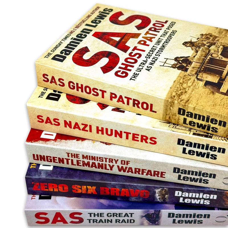 Sas Ghost Patrol & Sas Nazi Hunters 5 Books Collection Set By Damien Lewis - Non Fiction - Paperback