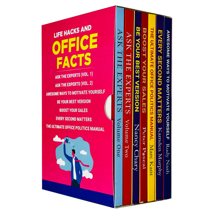 Life Hacks And Office Facts Collection 7 Books Set (Awesome Ways To Motivate Yourself, Every Second Matters,Ultimate Office Politics Manual,Boost Your Sales, Ask The Experts Vol 1, Vol 2 and More) - The Book Bundle