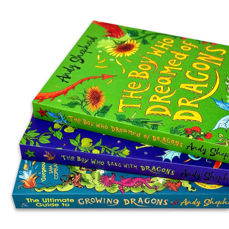 The Boy Who Grew Dragons Series 4-6 Collection 3 Books Set by Andy Shepherd (The Boy Who Dreamed of Dragons, The Boy Who Sang with Dragons & The Ultimate Guide to Growing Dragons)