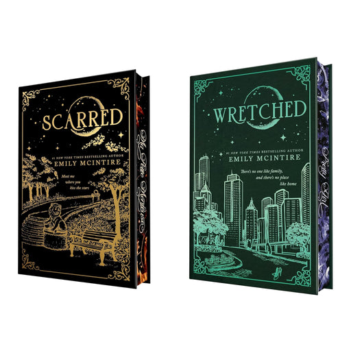 Never After Series by Emily McIntire 2 Books Collector's Edition Set (Scarred and Wretched) (Sprayed Edges) - The Book Bundle