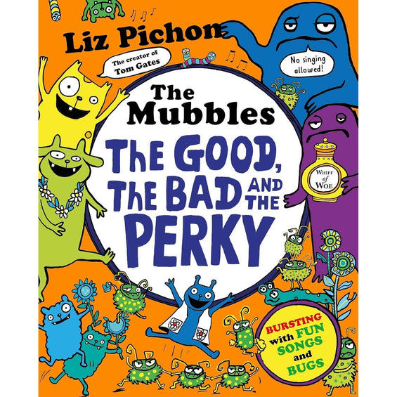The Mubbles 3 Books Collection Set by Liz Pichon, paperback fiction books for children, featuring colorful covers and playful illustrations.
