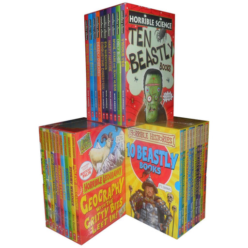 Horrible Series Collection 30 Books Set (Horrible Histories x 10, Horrible Science x 10, Horrible Geography x 10) - The Book Bundle
