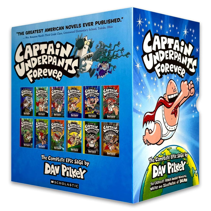 Captain Underpants Forever 12 Books Collection Box Set by Dav Pilkey - Fiction - Hardcover
