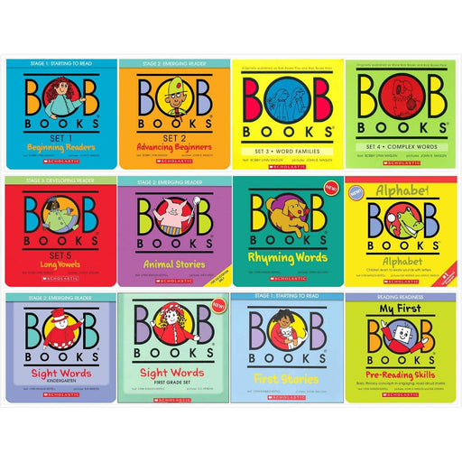 Bob Books Complete Sets Collection (12 Sets) - Set 1, 2, 3, 4, 5, Animal Stories - The Book Bundle