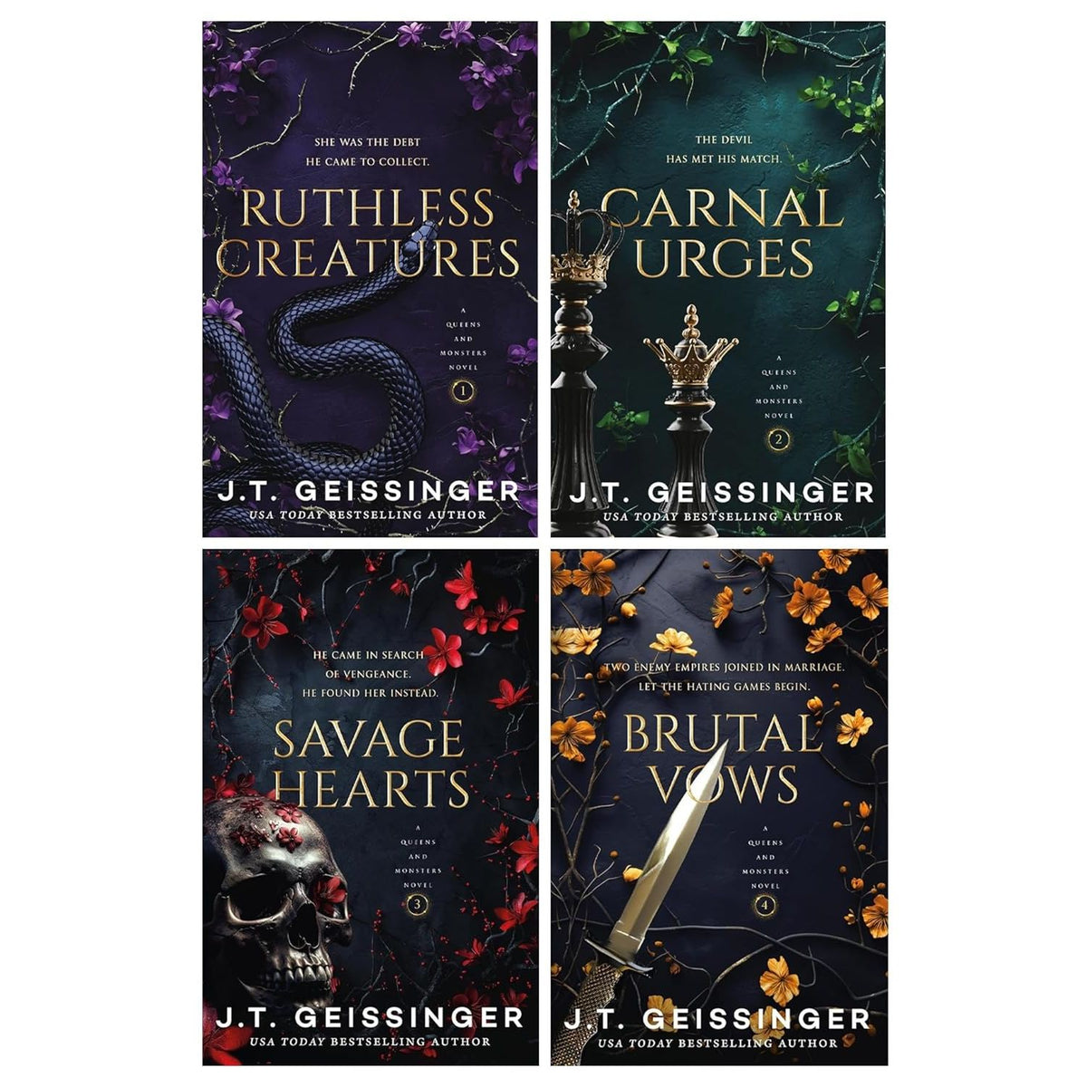 carnal monsters Queens and Monsters Series by J. T. Geissinger 4 Books Collection Set — The  Book Bundle