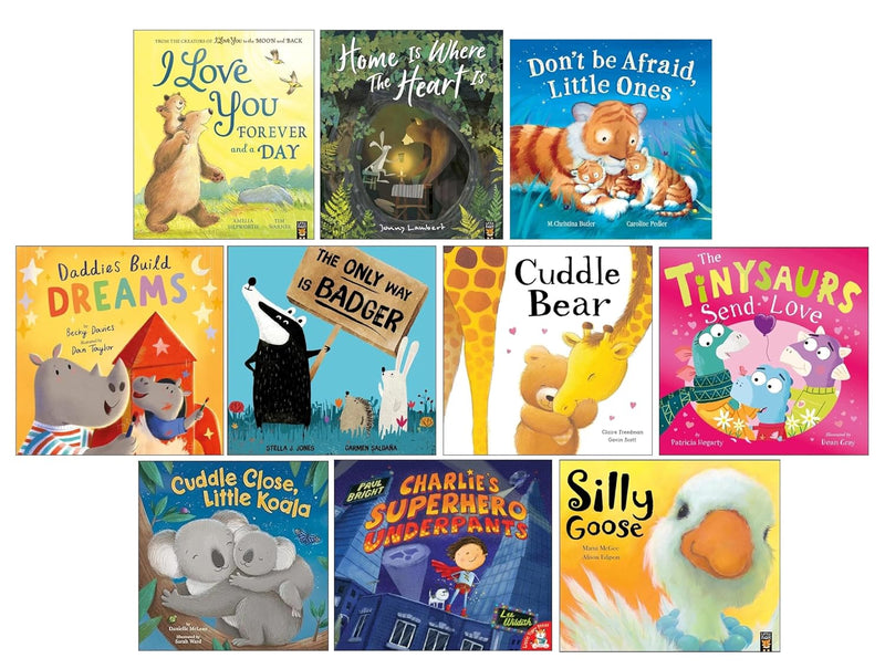 Love & Family 10 Picture Books Collection Set by Various & Little Tiger, fiction paperback books