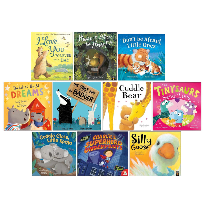Love & Family 10 picture books collection by Various & Little Tiger, including I Love You Forever and a Day, paperbacks