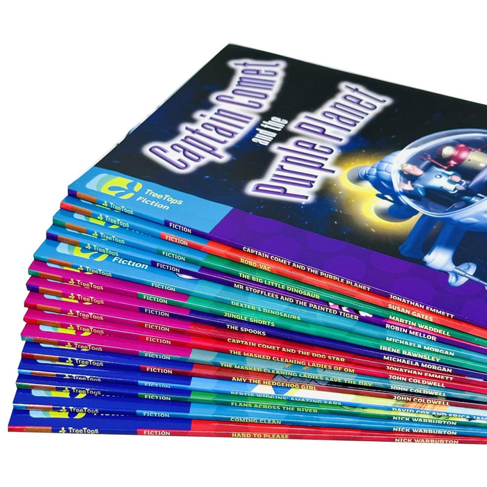 Oxford Reading Tree TreeTops Fiction Collection 15 Books Set (Captain Comet and the Purple Planet) - The Book Bundle