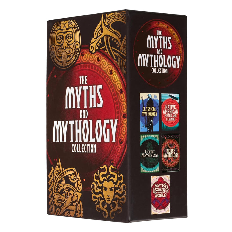 Set of five Arcturus Mythology Collection books featuring classic myth and legend stories, authored by Nathaniel Hawthorne.
