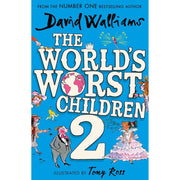 Set of The World's Worst Children 3 books by David Walliams in paperback, featuring colorful covers from HarperCollins Children's Books.